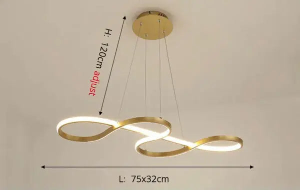Suspension Dorée "Infini Lumineux" :