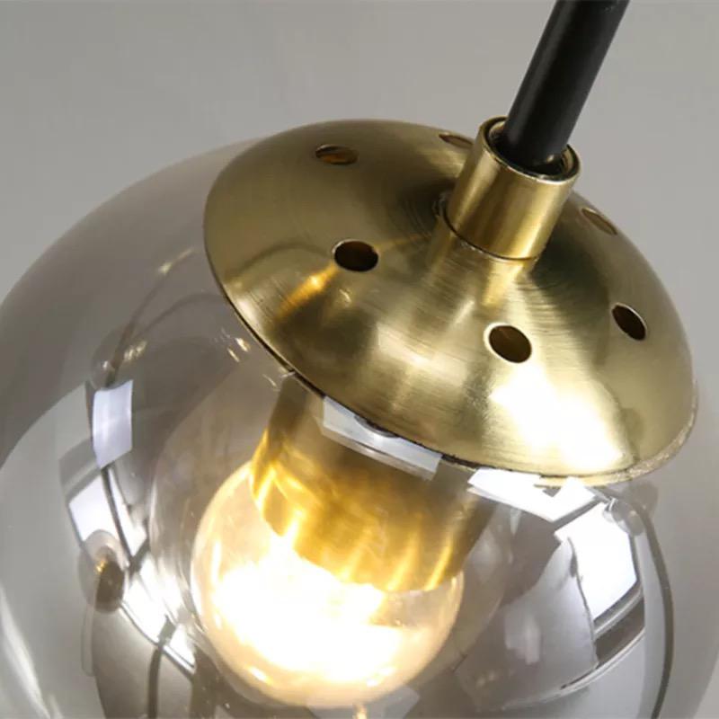 Suspension Aria 6 Branches Design Fumé Élégante et Lumineuse