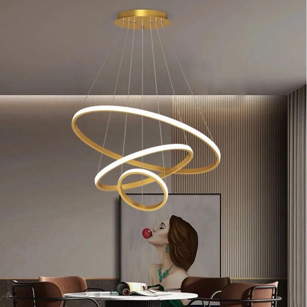Suspension Jacky Dorée Élégante Métal 60 cm Luminaire Design Intérieur