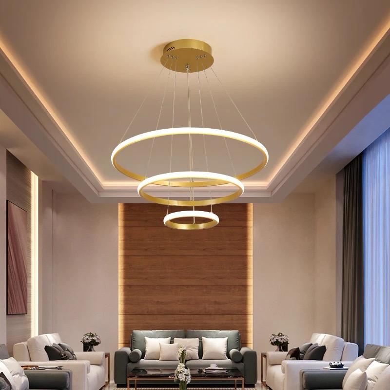 Suspension Jacky Dorée Élégante Métal 60 cm Luminaire Design Intérieur