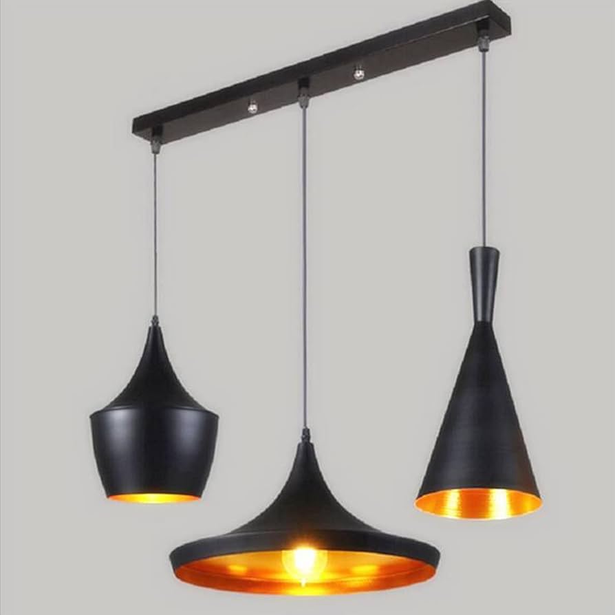 Suspension Stella Lumineuse Moderne en Verre et Métal Noir Élégant