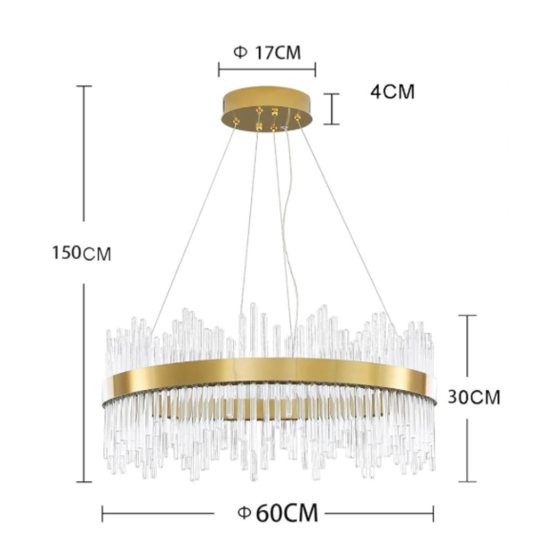 Lustre Eva rond moderne élégant design contemporain lumineux déco