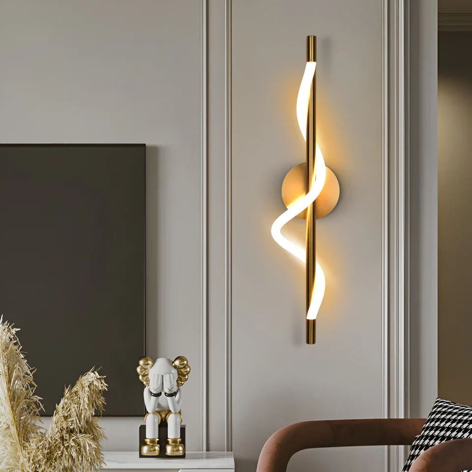 Applique murale au design minimaliste en aluminium LED 18W télécommandée