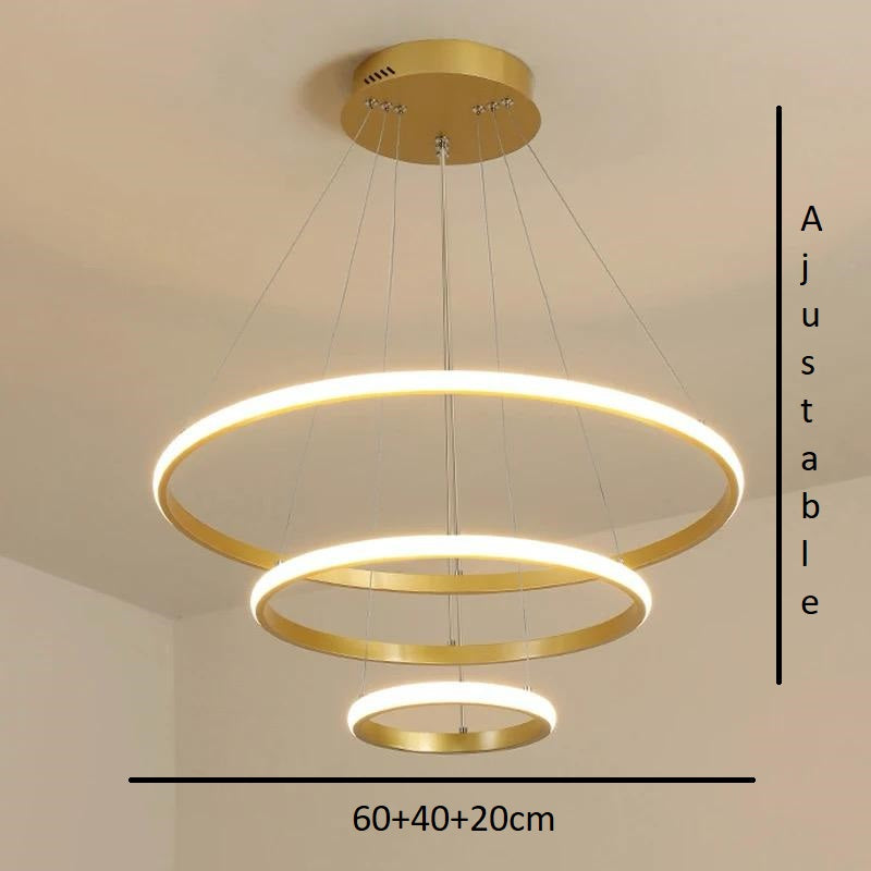 Suspension Jacky Dorée Élégante Métal 60 cm Luminaire Design Intérieur