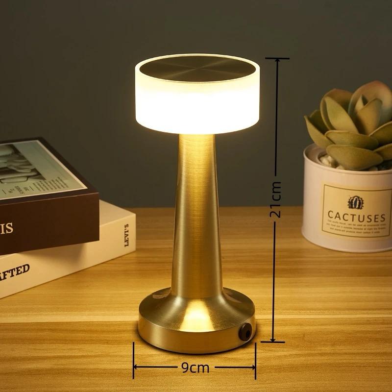 Lampe de Table Laura Gold Élégante Dorée avec Abat-Jour Tissu Classique