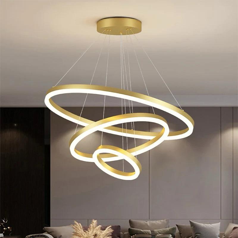 Suspension Davos Design Moderne Métal Noir 60cm Luminaire Intérieur