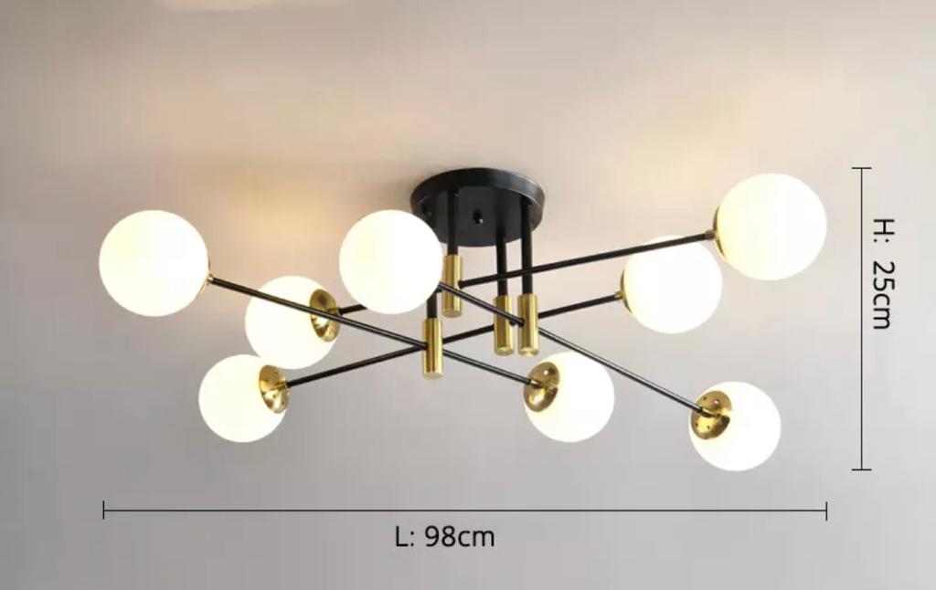 Suspension Aria 8 Blanche Élégante Design Moderne Lumineuse