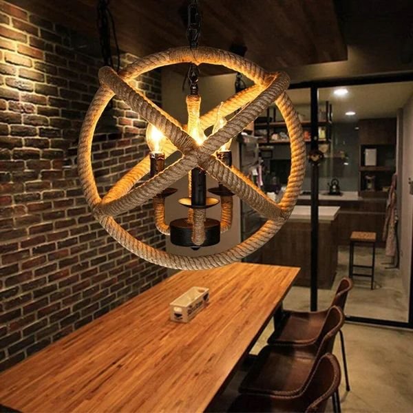 Suspension Vintage Mississippi 3 Lampes E14 Style Industriel Rétro