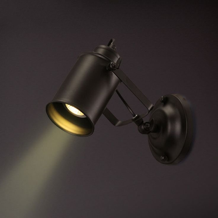 Applique murale BRONX noire avec douille E27 élégante et moderne