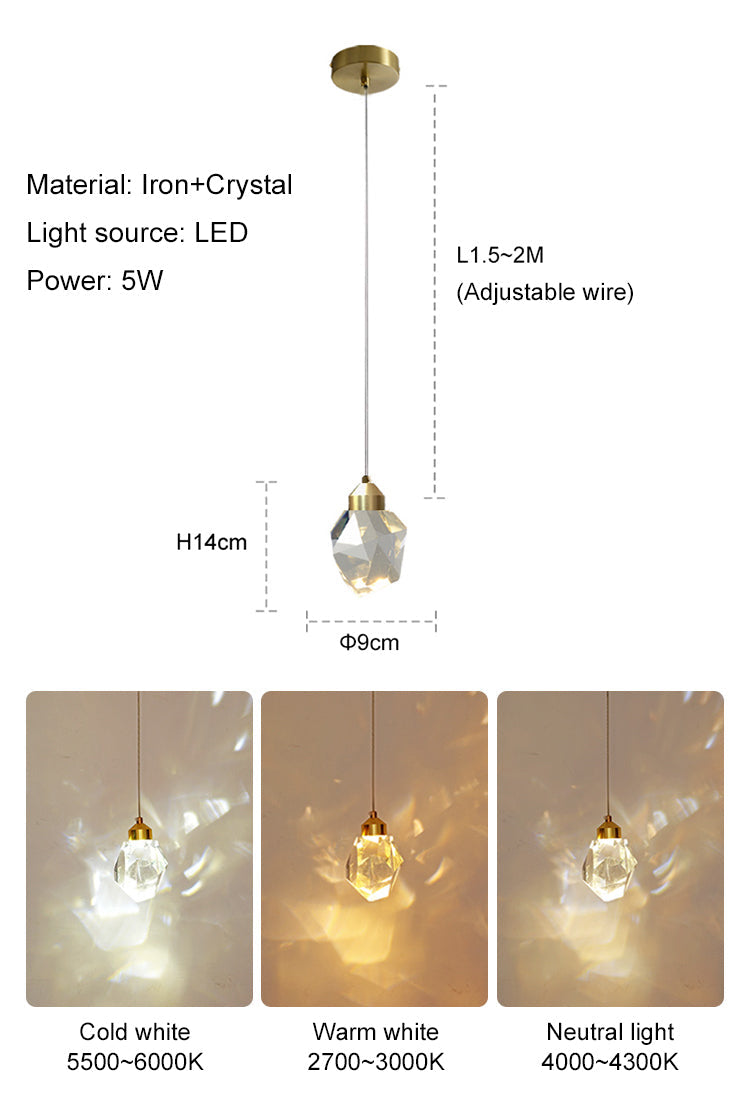 Suspension Cristal Élégante Pour Éclairage Intérieur Design Moderne