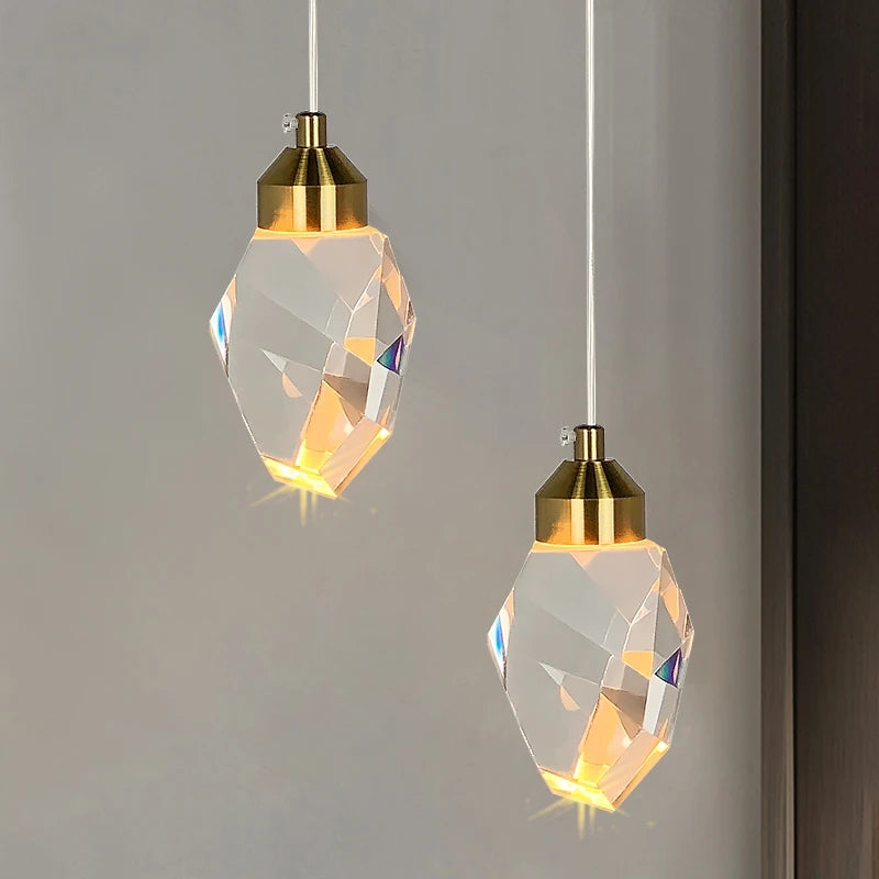 Suspension Cristal Élégante Pour Éclairage Intérieur Design Moderne