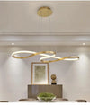 Suspension Dorée Forme Infini LED – Design Contemporain Luminaire Maroc
