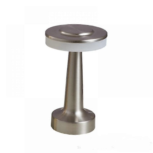 Lampe De Table Carol Argentée Rechargeable Lumière Ambiante LED Élégante