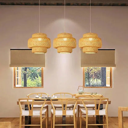 Suspension Ethnique Chic en Rotin Tressé - Concept Darna