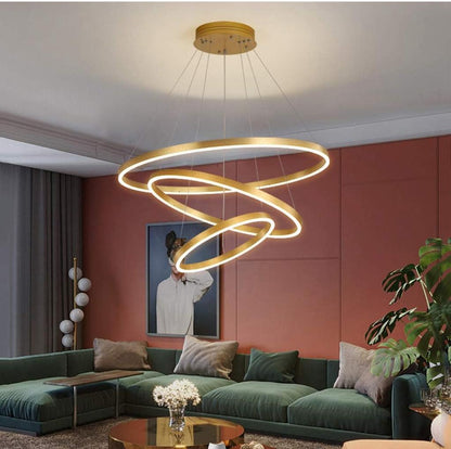 Suspension Davos Design Moderne Métal Noir 60cm Luminaire Intérieur