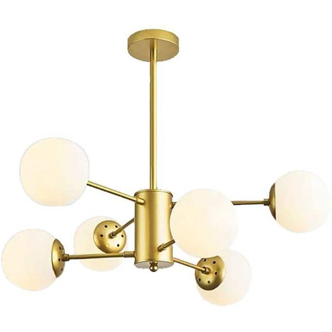 Suspension Liza 6 branches design moderne lumière chaude élégante
