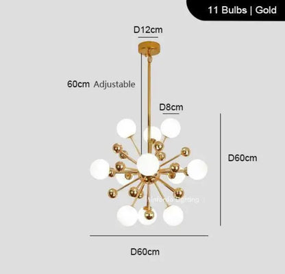 Suspension Berlin design moderne avec finition élégante dorée luxe