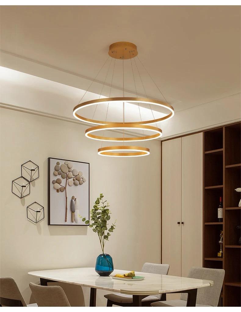 Suspension Davos Design Moderne Métal Noir 60cm Luminaire Intérieur
