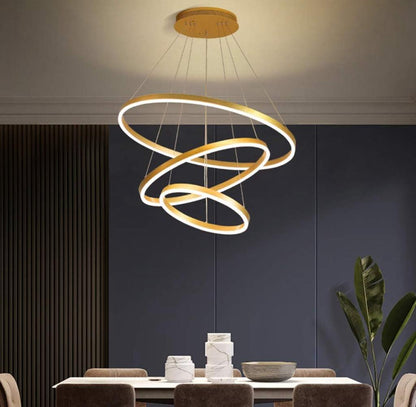 Suspension Davos Design Moderne Métal Noir 60cm Luminaire Intérieur