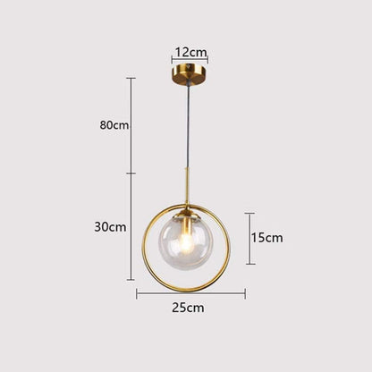 Suspension Luminaire Céleste Élégante avec Support Mono Doré Design