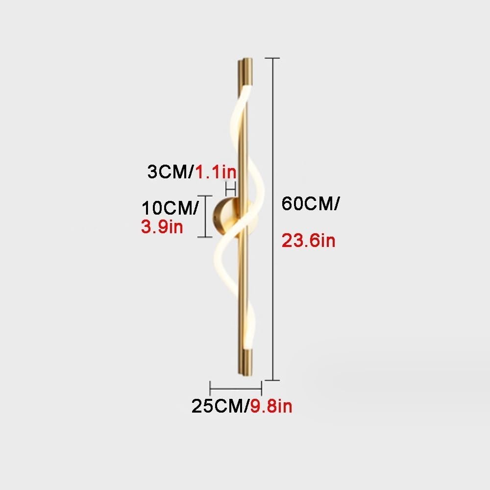 Applique murale au design minimaliste en aluminium LED 18W télécommandée