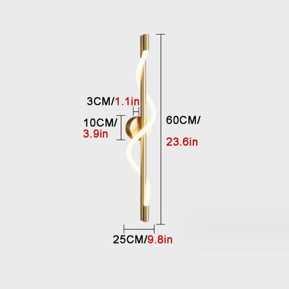 Applique murale au design minimaliste en aluminium LED 18W télécommandée