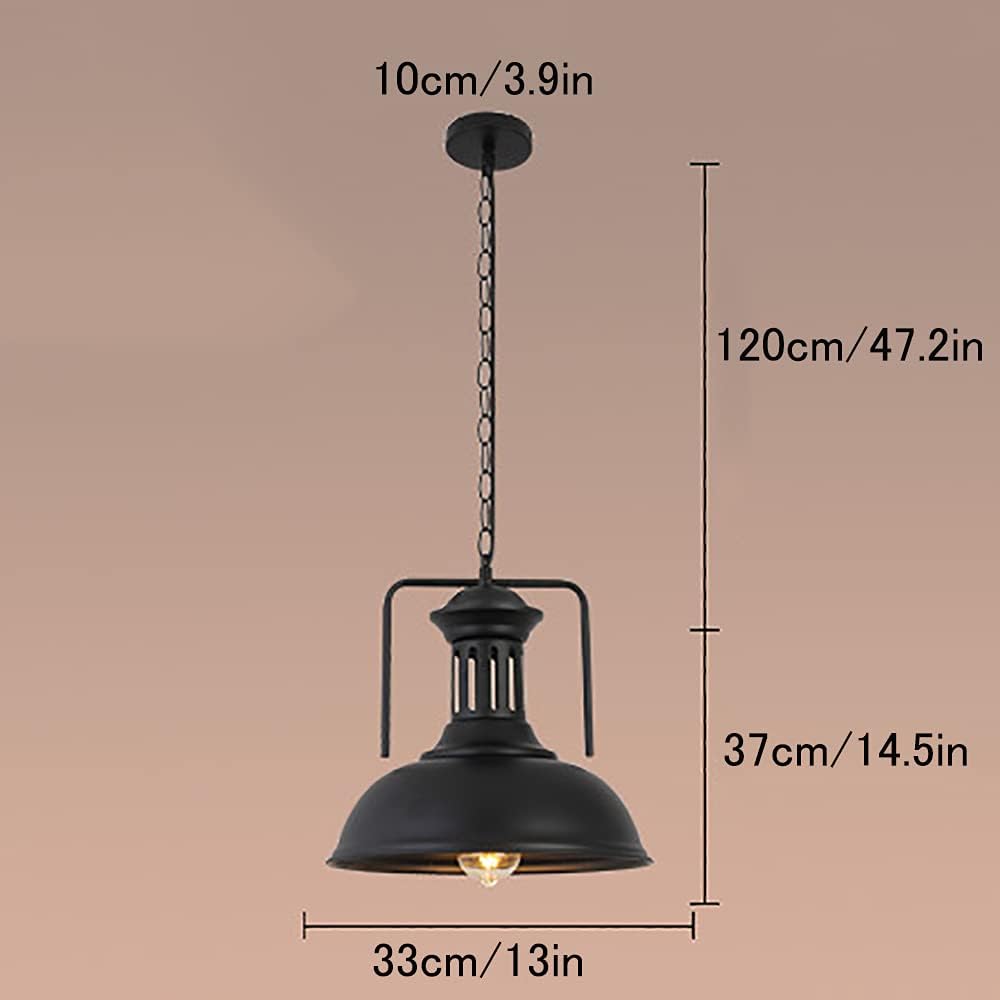 Suspension noire industrielle pour îlot de cuisine design moderne élégant