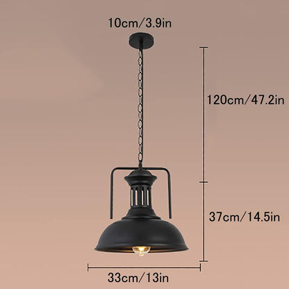 Suspension noire industrielle pour îlot de cuisine design moderne élégant