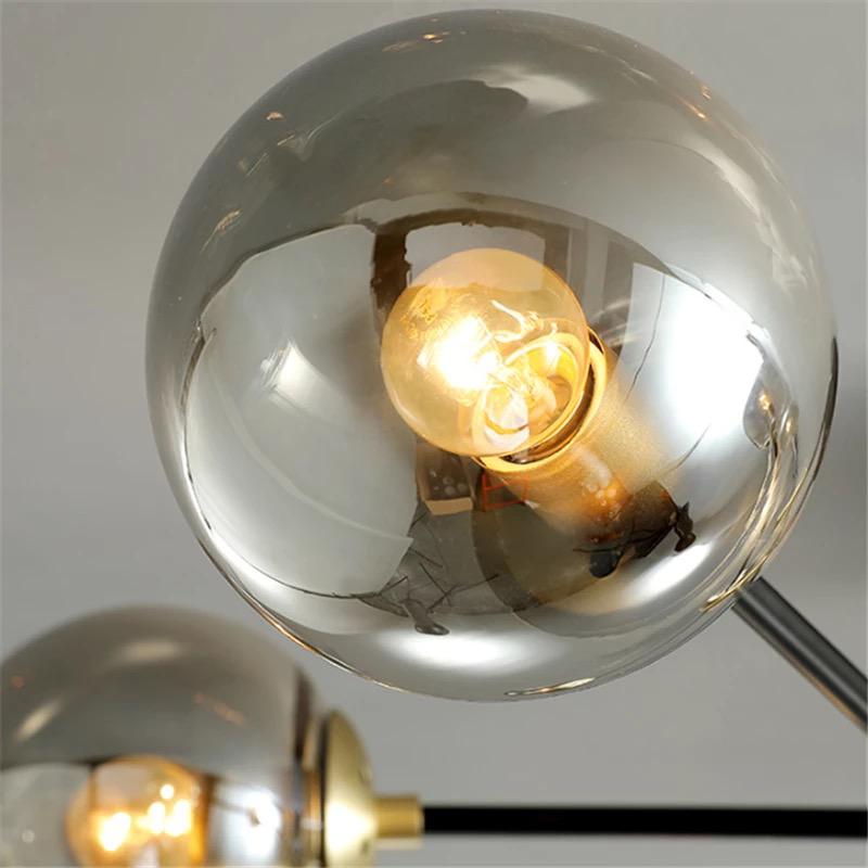 Suspension Aria 6 Branches Design Fumé Élégante et Lumineuse