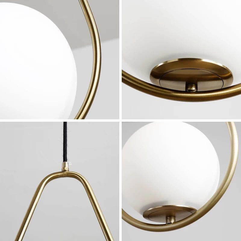 Suspension Goby design moderne en métal noir élégant 60 cm