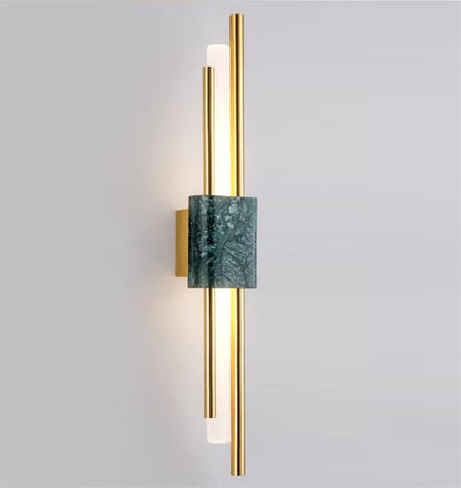 Applique murale en marbre naturel vert bouteille avec finition artisanale élégante