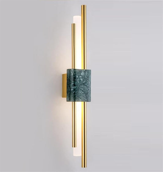 Applique murale en marbre naturel vert bouteille avec finition artisanale élégante
