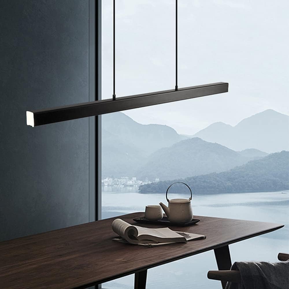 Suspension Industrielle Noire Moderne pour Cuisine et Espace Loft