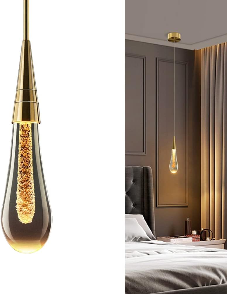 Suspension en Verre Tea Drop Élégante Forme Goutte pour Intérieur
