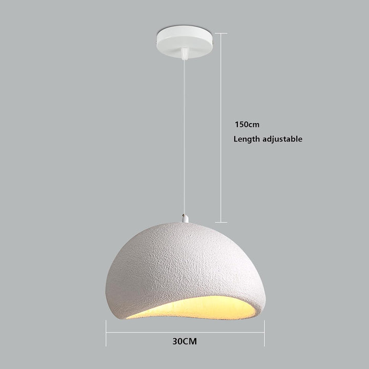 Suspension Design "Tanjia" en Béton Blanc – Ø30cm