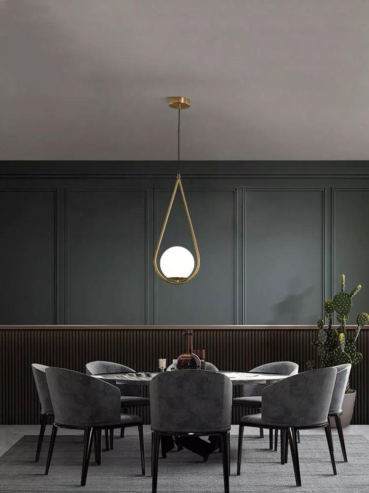 Suspension Goby design moderne en métal noir élégant 60 cm