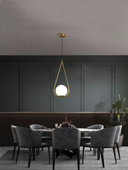 Suspension Goby design moderne en métal noir élégant 60 cm