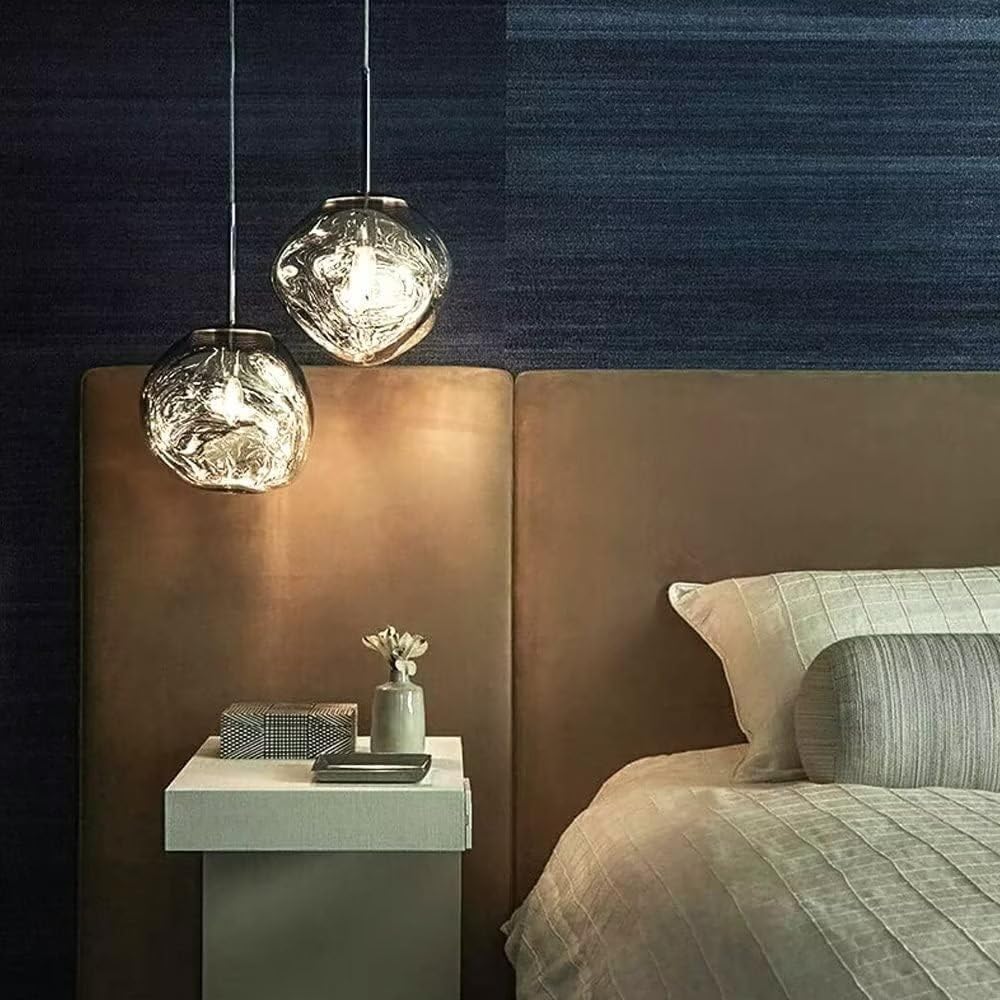 Suspension Métallique Grise Effet Miroir Élégante Maroc