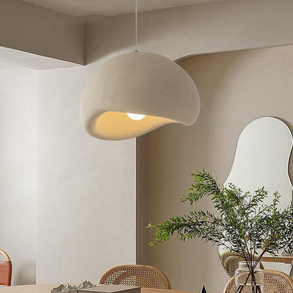 Suspension Wabi Blanche Design Moderne Céramique Résine Renforcée Élégante