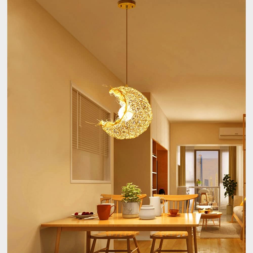 Suspension Bambou en Dôme Éco Design Pour Chambre d'Enfant Moderne et Lumineuse