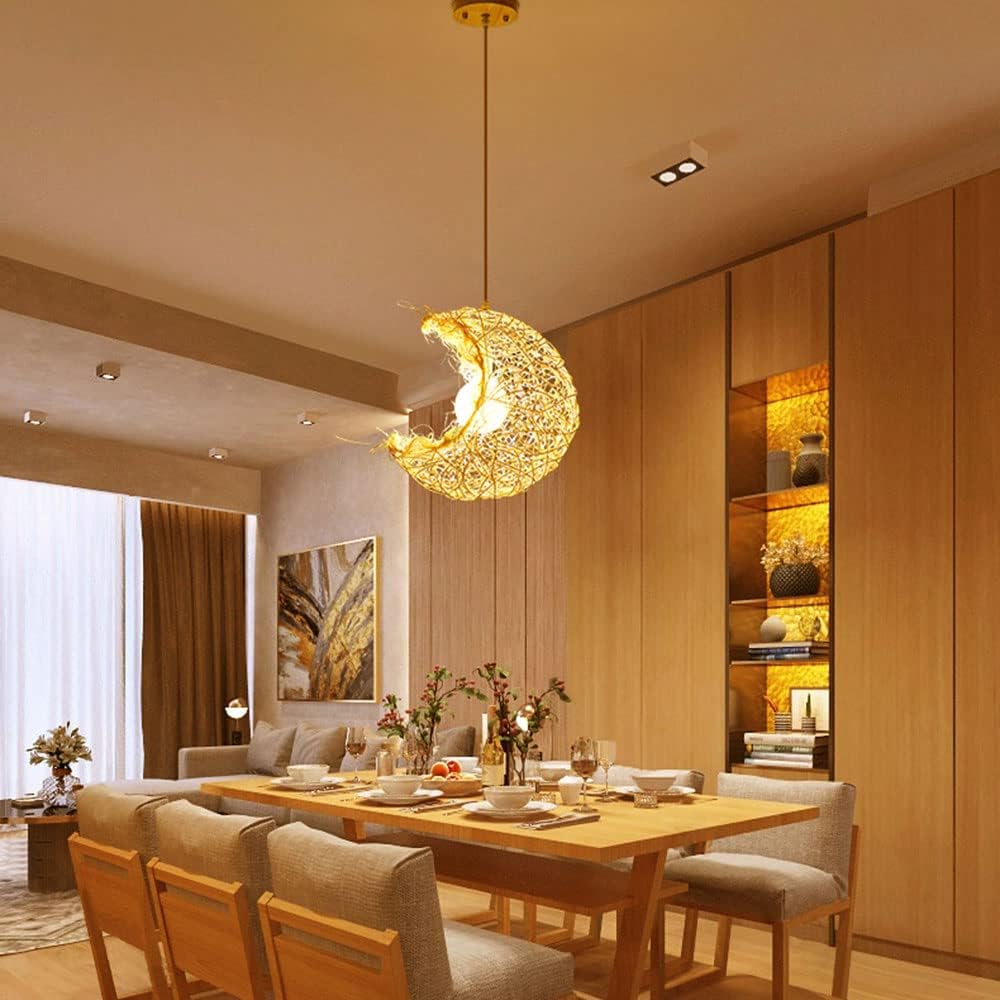 Suspension Bambou en Dôme Éco Design Pour Chambre d'Enfant Moderne et Lumineuse