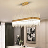 Lustre Ovale Doré Eva 80cm Design Moderne Élégant Luminaire