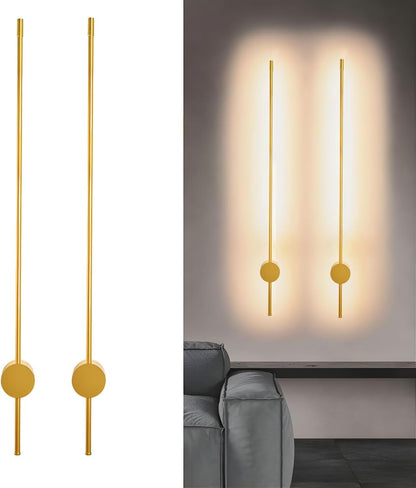 Applique Murale LED Linéaire Dorée Élégante pour Ambiance Moderne