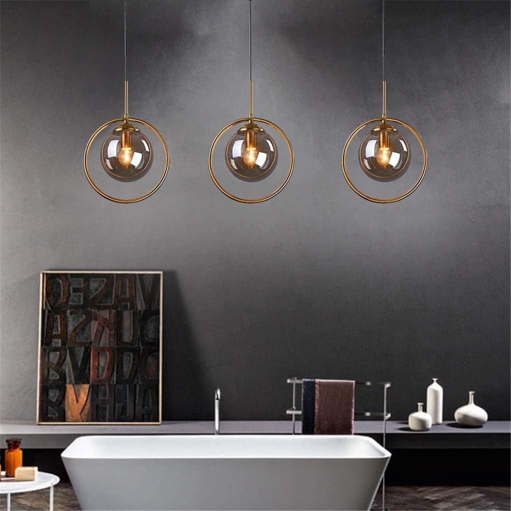 Suspension Céleste Triple en Verre Fumé avec Support Long Maroc