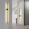 Applique Murale LED Linéaire Noire Élégante Design Moderne Lumineuse