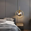 Suspension Luminaire Céleste Élégante avec Support Mono Doré Design