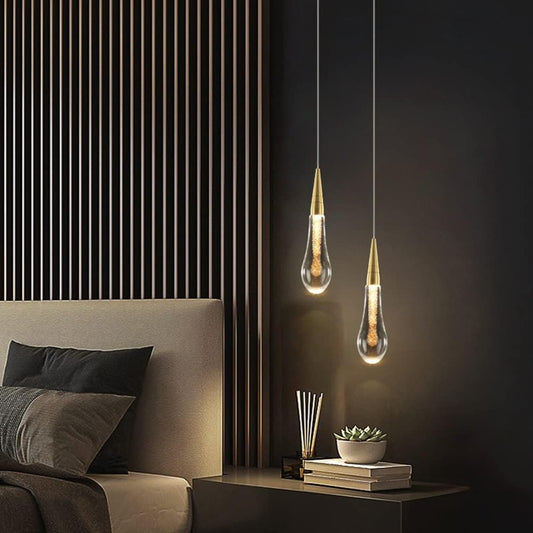 Suspension en Verre Tea Drop Élégante Forme Goutte pour Intérieur