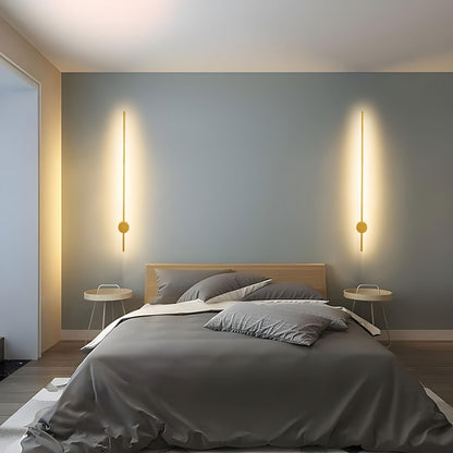 Applique Murale LED Linéaire Dorée Élégante pour Ambiance Moderne