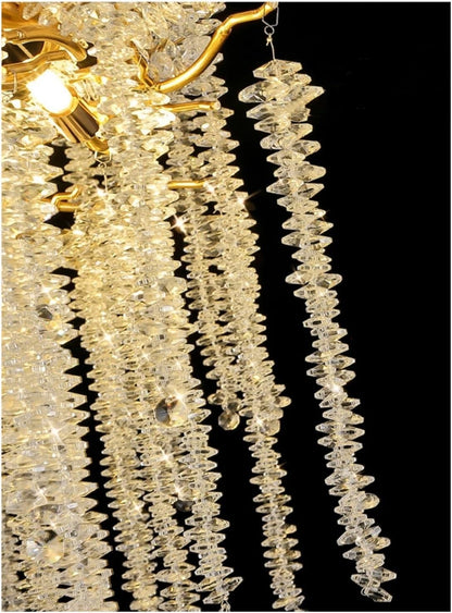 Lustre Cristal 80cm Élégant pour Salon Marocain Traditionnel Design Maroc