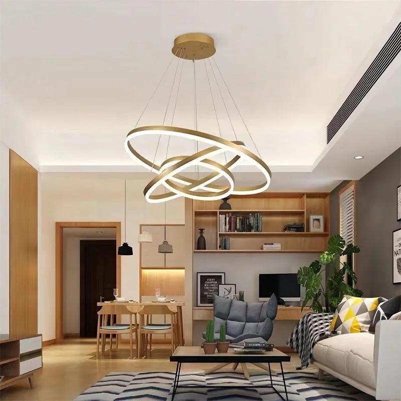 Suspension Davos Design Moderne Métal Noir 60cm Luminaire Intérieur